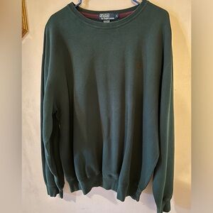 Polo by Ralph Lauren crew neck men’s sweatshirt, size L, color is Forest green.